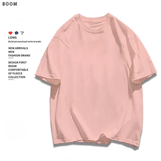 （จัดส่งตลอด 24 ชั่วโมง）BOOM SHOP🚀 แฟชั่นสไตล์เกาหลี เสื้อยืด Oversize สีดำ เสื้อยืดผู้ชาย ผู้หญิง เสื้อเท่ห์ๆ 6สีS-3XL