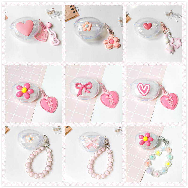 สำหรับ Baseus M3S M2S Pro Case MC1 M2 AirGo 1Ring AS01 E19 E20 หัวใจความรักที่น่ารักนุ่ม TPU ปกป้องโ