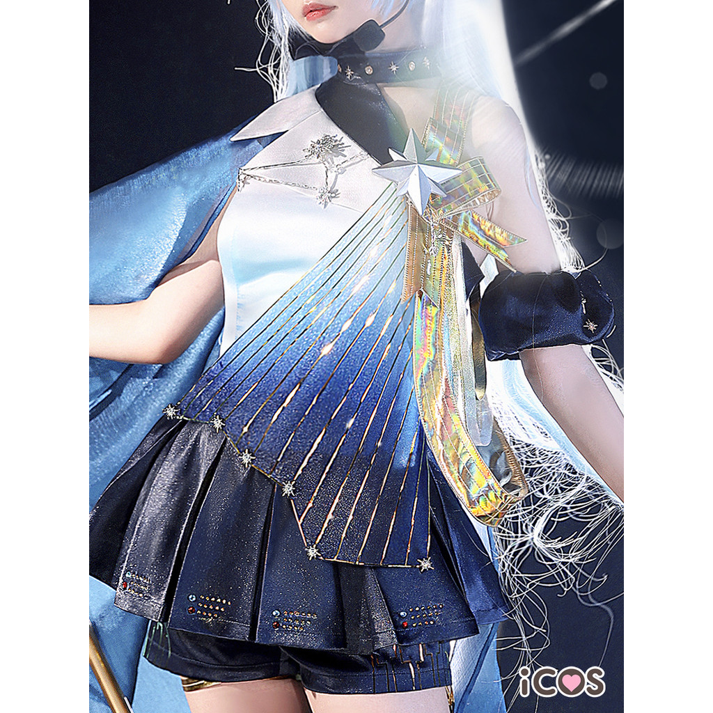 คลังสินค้าพร้อม ICOS Hatsune Miku cos เสื้อผ้า Polaris mikucos Star 15th Anniversary ชุดคอสเพลย์