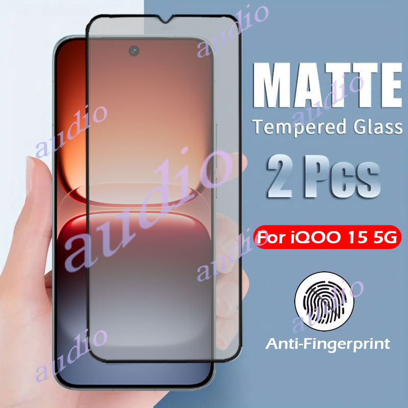 IQOO 15 5Gคลุมทั้งหมดMatteกระจกนิรภัยสําหรับVivo iQOO 15 iQOO15 5G 2025 Anti-Fingerprint Matte Scree