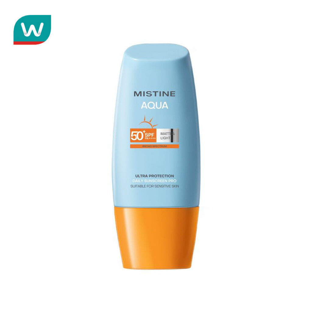 Mistine มิสทิน อะควา เบส อัลตร้า โพรเทคชั่น แมทท์ แอนด์ ไลท์ เดลี่ เฟส SPF50+ PA++++ 40มล.