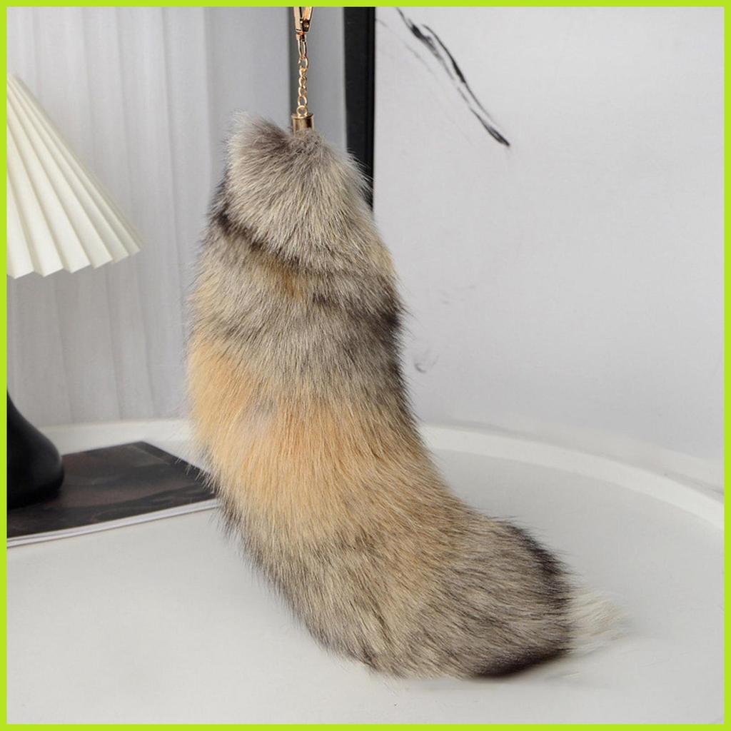 Fox Tail พวงกุญแจ Plush Fox Tail Key Chain คอสเพลย์ของเล่น Creative Fox Tail จี้พวงกุญแจคอสเพลย์ Han