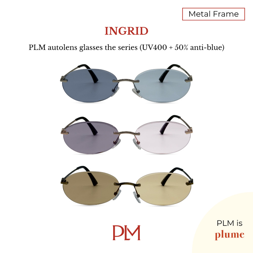 PLM (plume.bkk) แว่นกันแดดออโต้เลนส์เปลี่ยนสีรุ่น 'Ingrid' Autolens Sunglasses