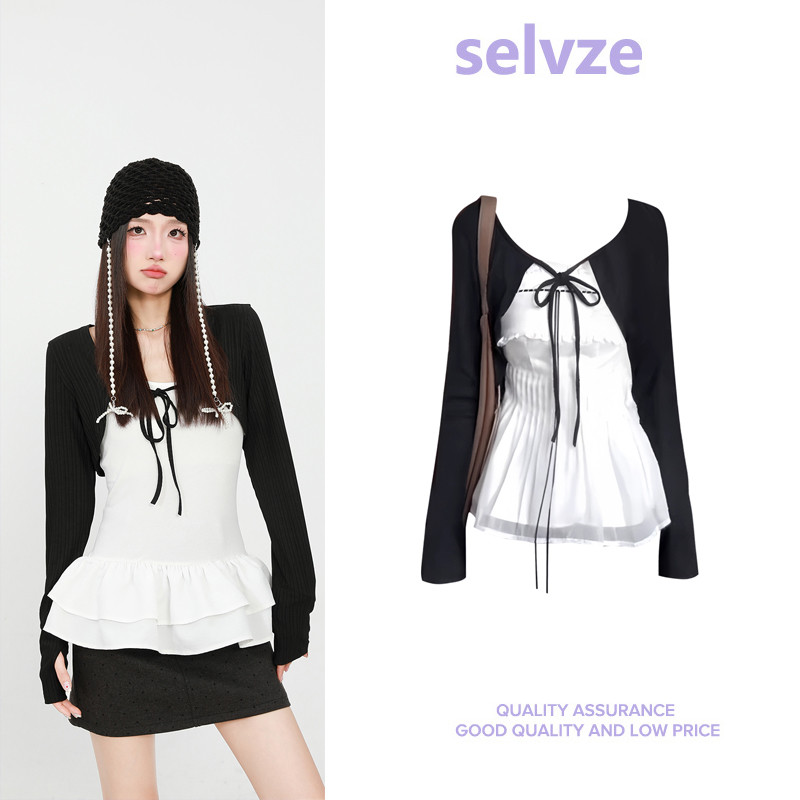 Selvze เสื้อถัก เสื้อกล้าม ชุด เสื้อแขนยาว ชุดผู้หญิง ชุดไปคาเฟ่ เสื้อคลุม คาร์ดิแกน เสื้อไหมพรม เสื้อไปผับ