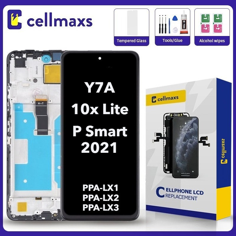 สําหรับhuawei Y7A Pสมาร์ท 2021 HONOR 10X Lite PPA-LX1 PPA-LX2 PPA-LX3 DNN-LX9 LCDหน้าจอสัมผัสพร้อมกร