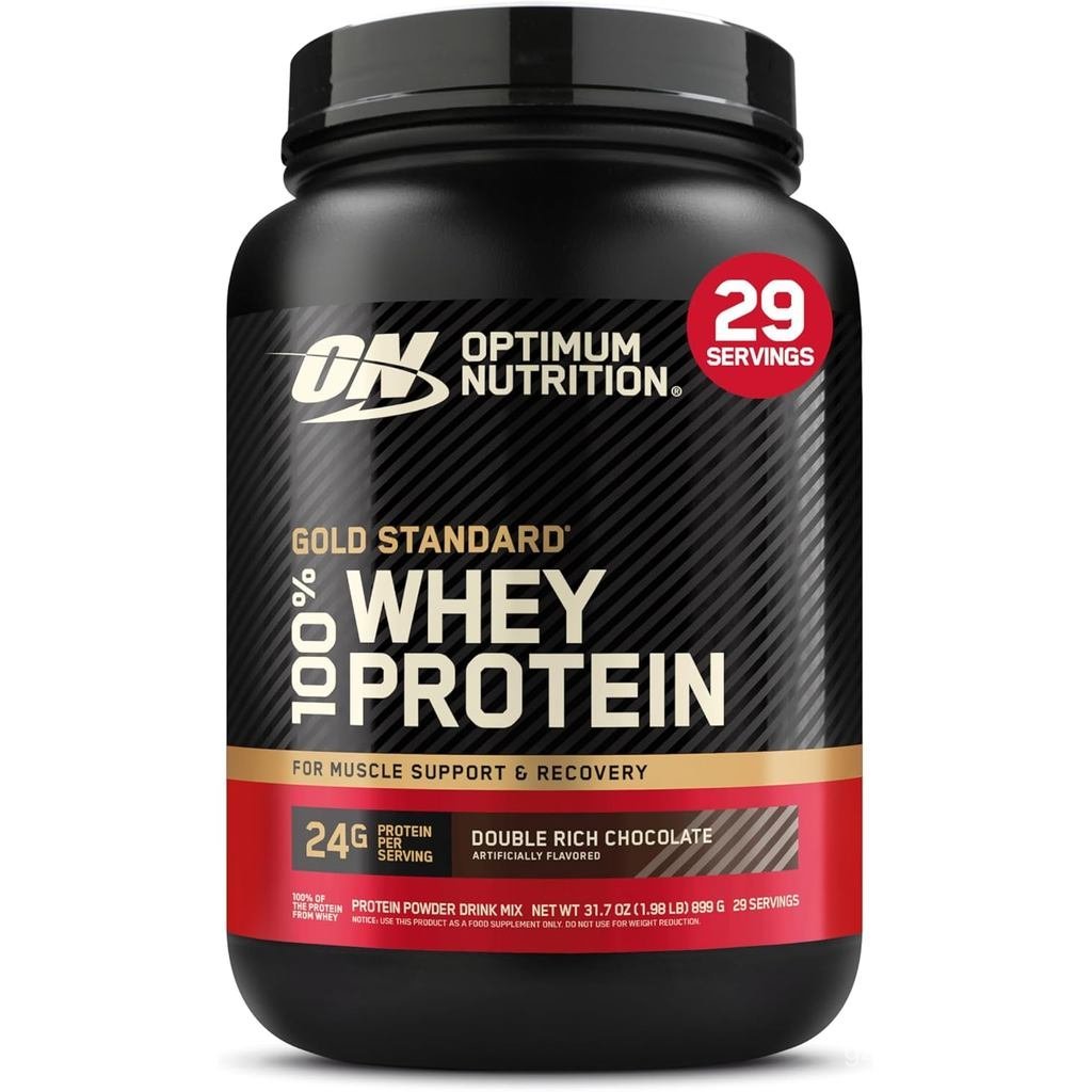 Optimum Nutrition Gold Standard 100% Whey Protein Powder, Double Rich Chocolate, 2 Pound (Packaging 