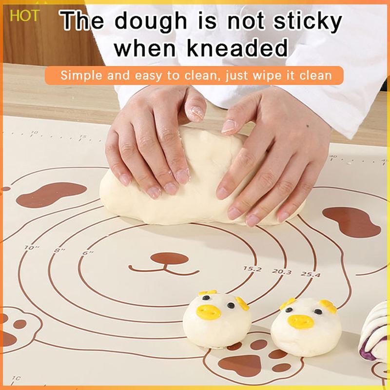 Technicolorsuper 1 ชิ้นซิลิโคน Pastry Mat Baking Mat Non-Stick Dough Mats Pastry Mats สําหรับ Rollin