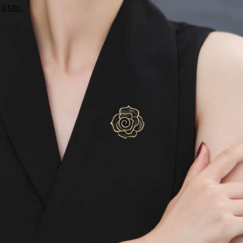 เข็มกลัด Mourning Corsage Pin สีดำและสีขาว สำหรับเสื้อผ้าและเครื่องประดับผู้หญิง - รูปที่ 2