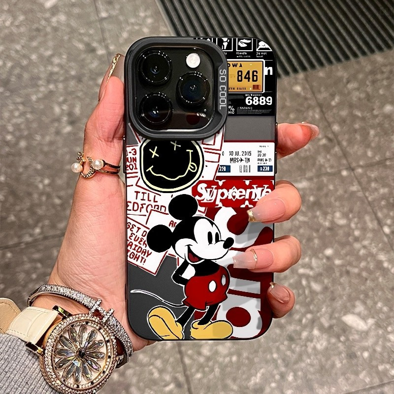 Qiqi Street Wear Stitching เหมาะสําหรับ iPhone 13 16ProMax 11ProMax XSMAX 14ProMax XR XS 16Pro 17Pro