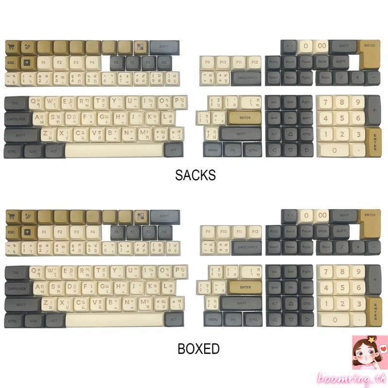 Boom PBT ภาษาไทย XDA ความสูง Keycaps สําหรับ 75 87 98 104 108 ผู้ที่ชื่นชอบการคีย์บอร์ด
