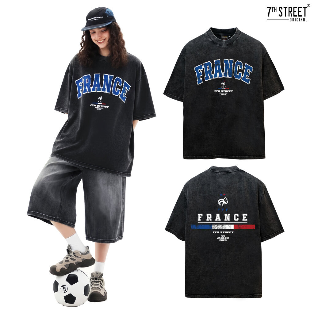 7ᵗʰ Street World Cup 2026 : Oversize Vintage สไตล์ 90‘s Cotton100% เส้นใย Comb ผ่านการฟอกอย่างดี ผ้านุ่มฟู ใส่นิ่มสบา...