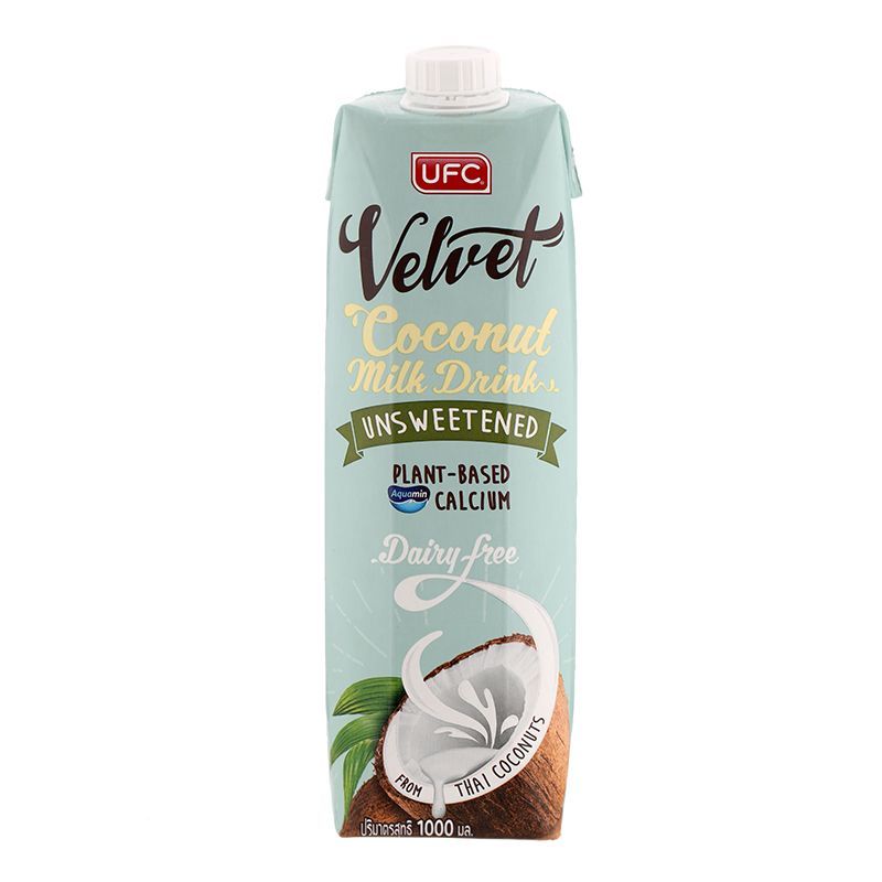ยูเอฟซีเวลเวทเครื่องดื่มน้ำนมมะพร้าวรสจืด 1000มล UFC Valvet Unsweetened Coconut Milk Drink 1000ml [8850025071026 ]