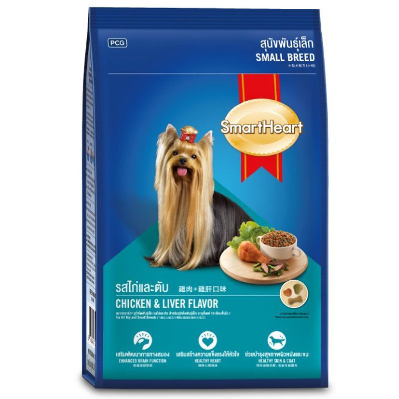 สมาร์ทฮาร์ทสุนัขพันธุ์เล็กรสเนื้อ 2.7กก. Smartheart Small Breeds Beef 2.7kg. [หมายเลขบาร์โค้ด 8850477812352 ]
