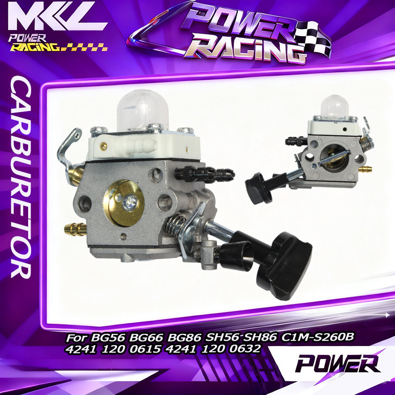 เครื่องเป่าลมคาร์บูเรเตอร์ Karburator สําหรับ BG56 BG66 BG86 SH56 SH86 C1M-S260B 4241 120 0615 4241 