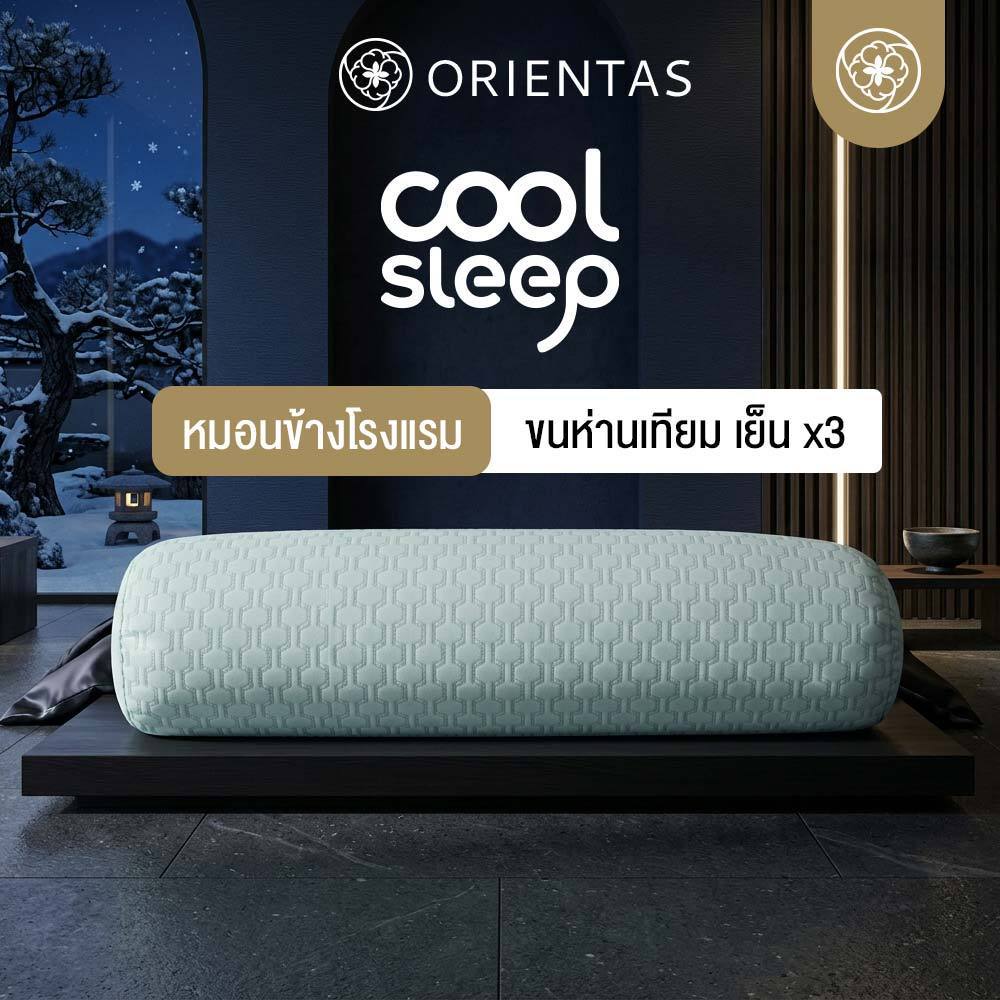 ORIENTAS Cool Sleep หมอนข้างโรงแรม เย็น x3 ใยขนห่านเทียม Arctic touch ลดอุณหภูมิได้สูงสุด 2°C