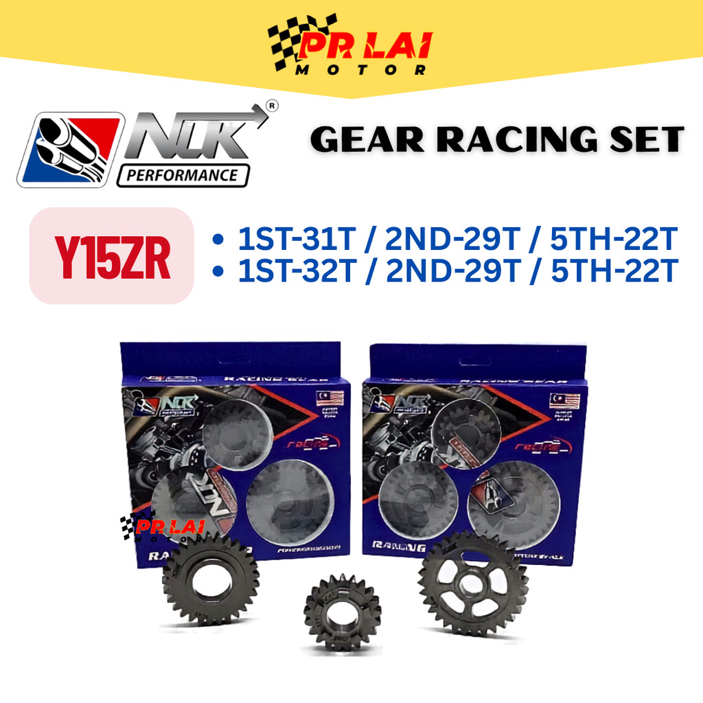 NLK RACING GEAR BOX SET 31T 32T 29T 22T 1ST 2ND 5TH GEARBOX GEAR BOX Y15ZR Y15Z Y15 PERFORMANCE