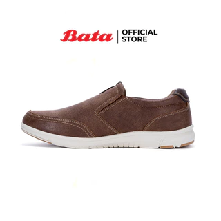 Bata บาจา รองเท้าลำลอง รองเท้าคัทชูผู้ชาย รองเท้าหุ้มส้น มีMemory Foam สำหรับผู้ชาย รุ่น Iand สีน้ำตาล 8514040