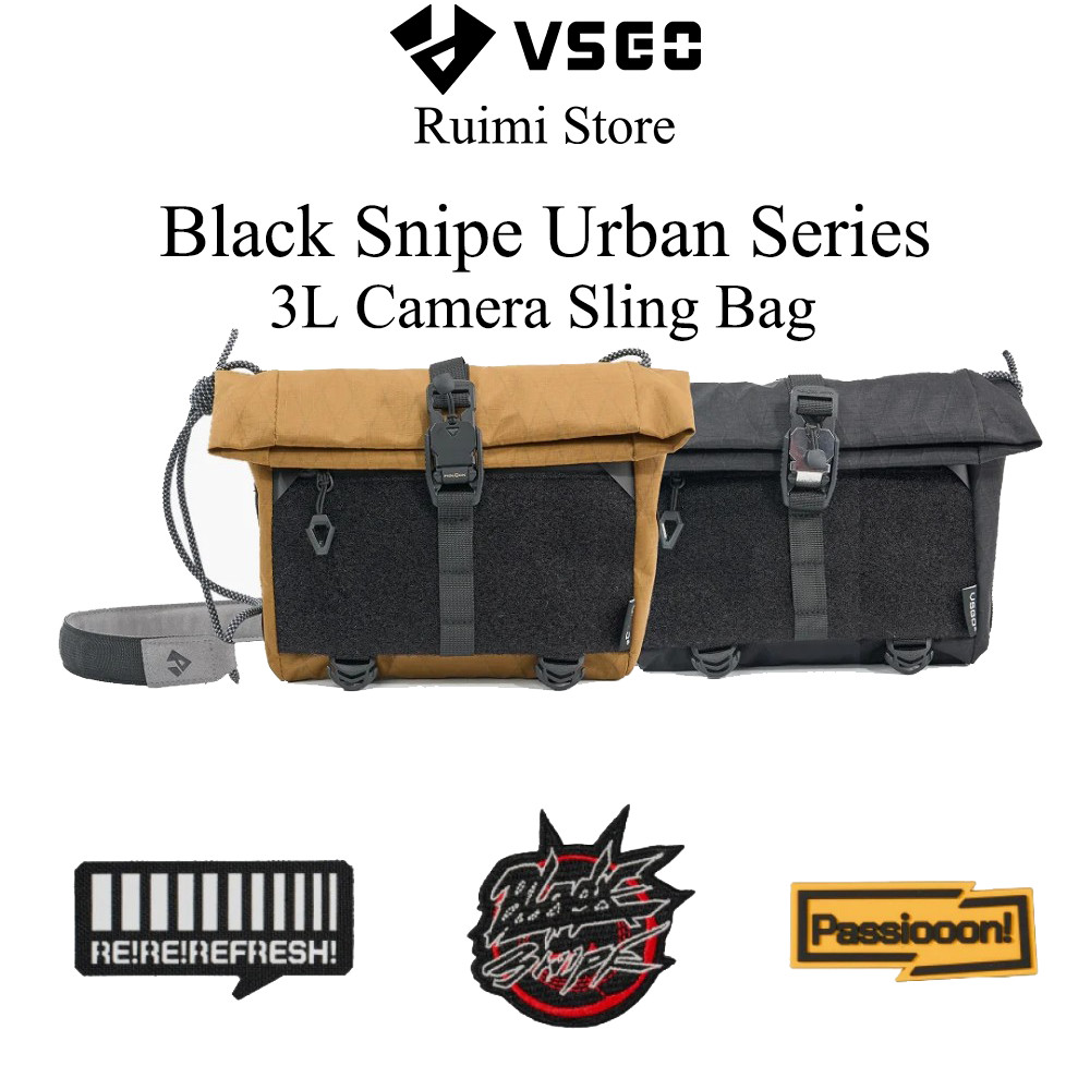 VSGO Black Snipe Urban Camera Sling Shoulder CrossBody Bag 3L Outdoor Lens Portable Bag VB016/VB017