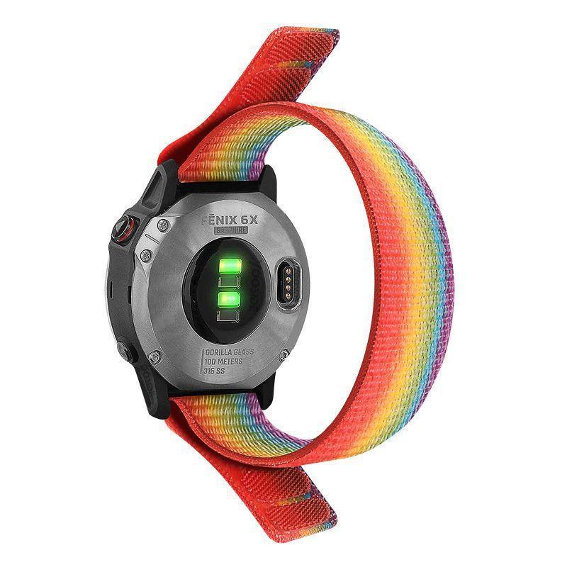 สายรัดเหมาะสําหรับ Garmin Fenix7 Loop สายไนลอน Fenix7X/6X/5X/6/5 Velcro สองหัว 22/26 มม.