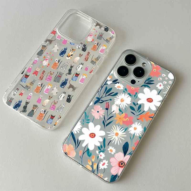 🌙KingMall🌙เคสผู้หญิงลายหวานอวกาศใส OPPO A15 A16S A35 A54S A57S A77S A78 A79 A20 A60 เคสมือถือแฟชั่นสวยหรู