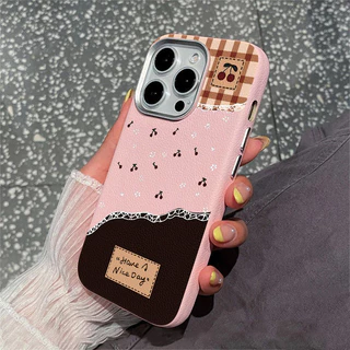 สำหรับ iPhone 17 air 15 16 12 11 Pro Max 15 16 Plus XR X XS สุขสันต์วันดอกไม้ ที่ดีพื้นผิวหนังเชอร์รี่เคส tpu อ่อน