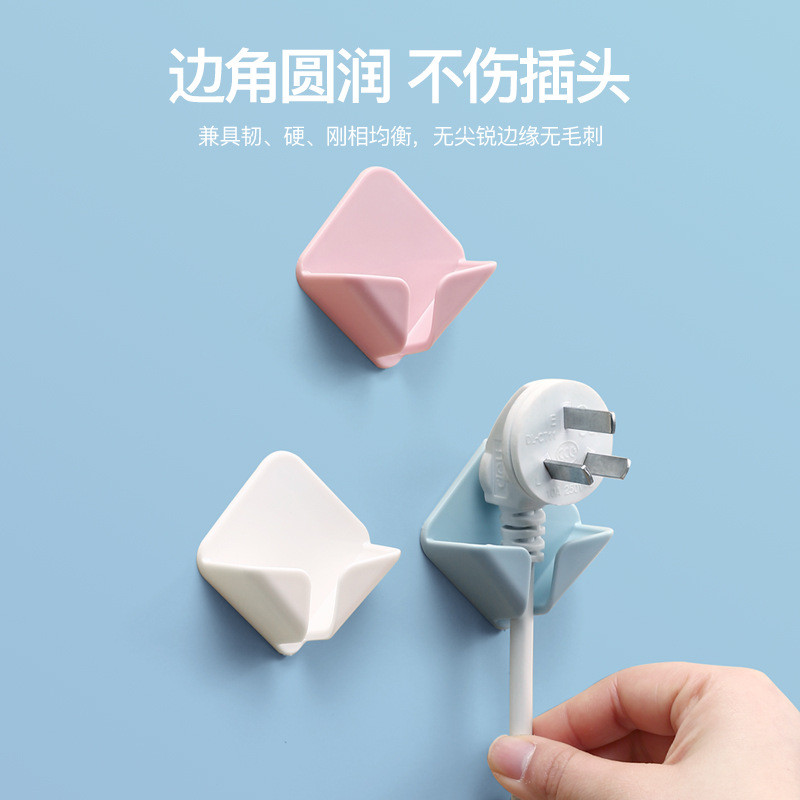 Plug Hook การเจาะ-ฟรี Wall Power Plug Holder Multifunctional Kitchen Handy Tool Hook Sticker ที่มีปร