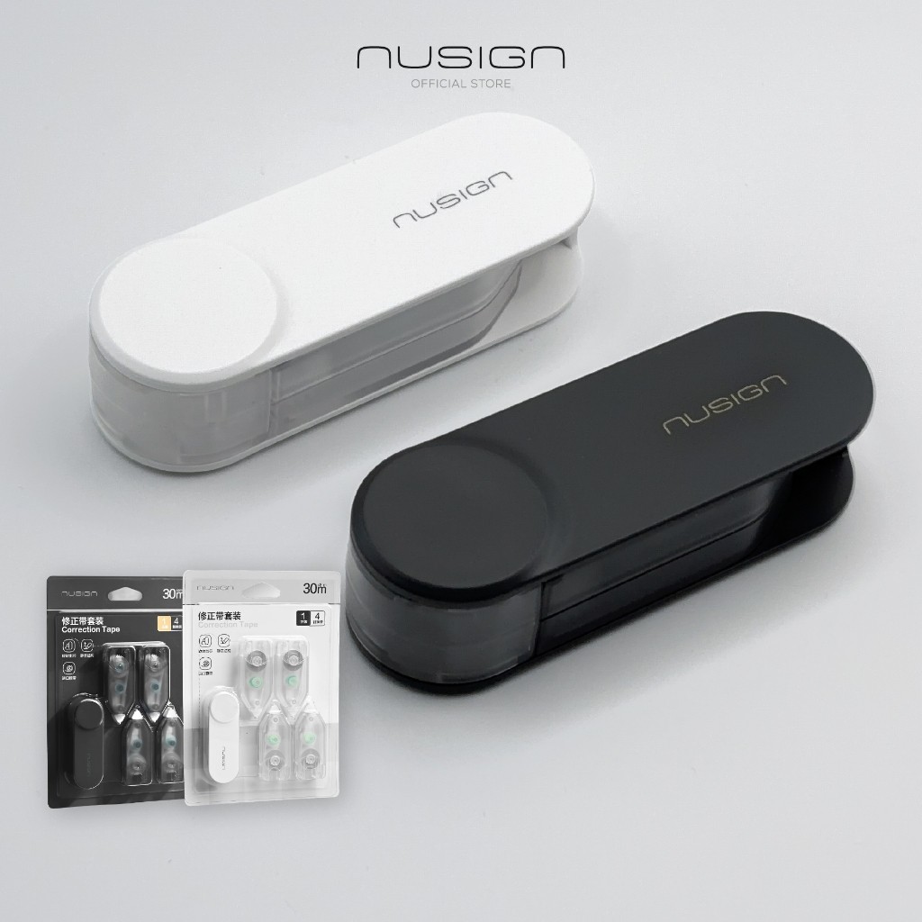 (Nusign) ชุดเทปลบคำผิด รุ่น NS163-DZ6 เปลี่ยนไส้ได้ พร้อมรีฟิล 4 ชิ้น (2 สี)(จำหน่าย 1 ชุด)