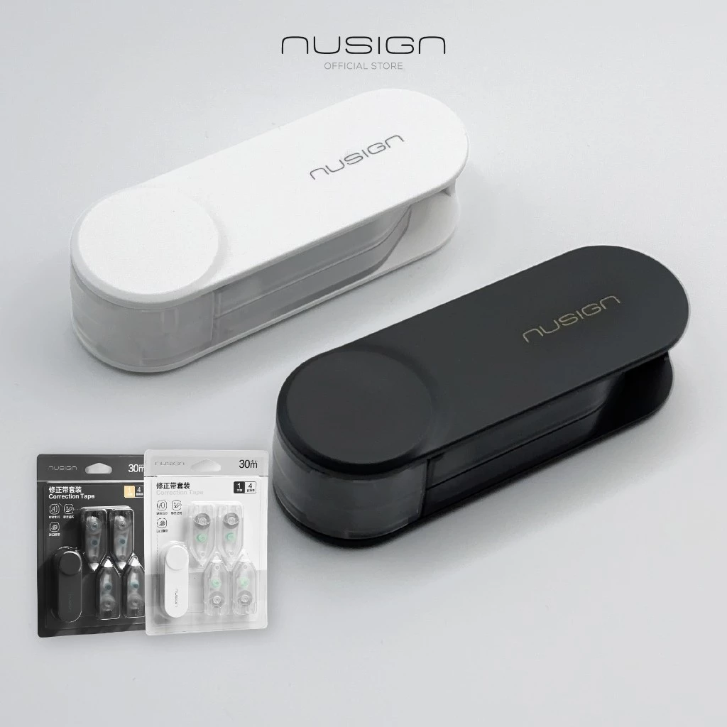 (Nusign) ชุดเทปลบคำผิด รุ่น NS163-DZ6 เปลี่ยนไส้ได้ พร้อมรีฟิล 4 ชิ้น (2 สี)(จำหน่าย 1 ชุด)