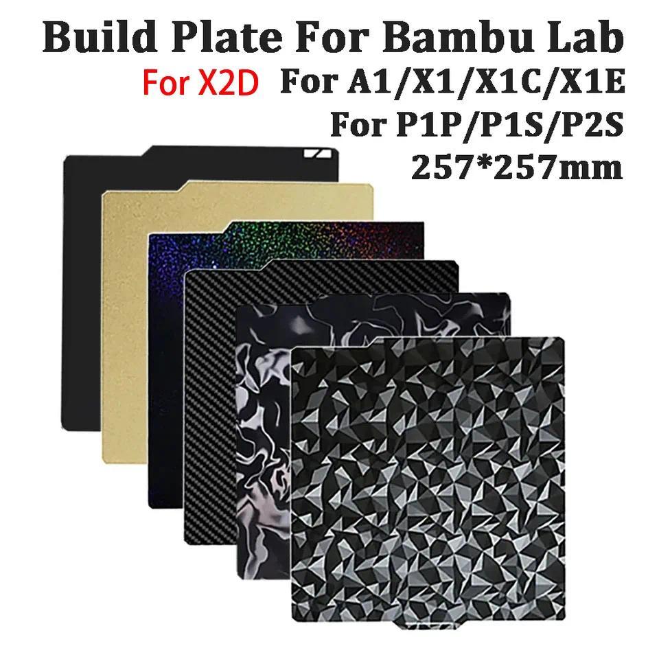 For Bambu lab X2D P2S X1 P1S Carbon Build Plate A1 PEI Sheet Textured Double Sided PEO PET Bed For  