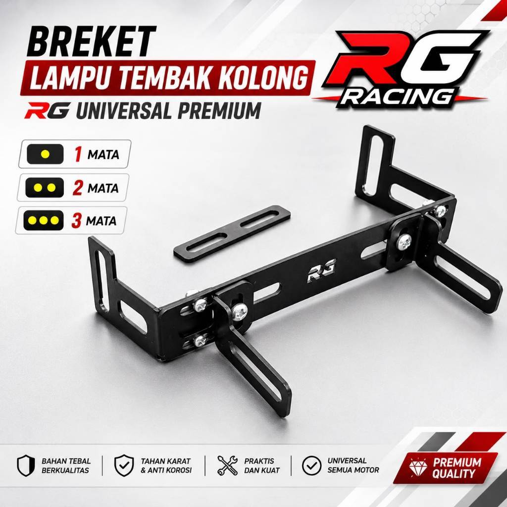 MATA 2MM Universal Premium Iron Undercarage Light Bracket 1 Eye 2 Eyes 3 Eyes Racinggroup2