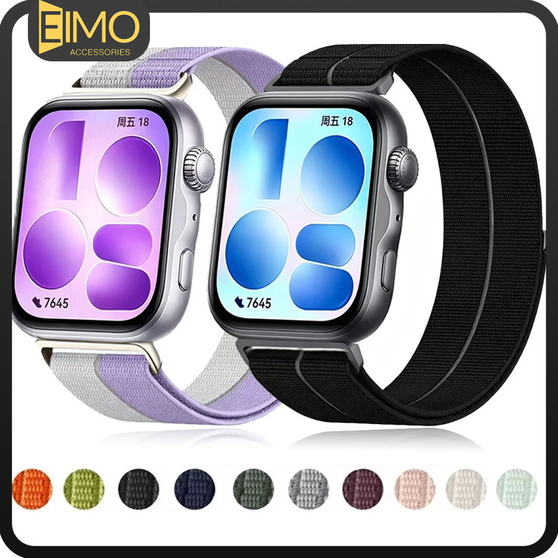 สายไนลอนหลอง for Huawei Watch Fit 5 4 3 / 5 4 Pro สาย สายรัดข้อมือที่ระบายอากาศ สายรัดข้อมือเปลี่ยนกีฬา