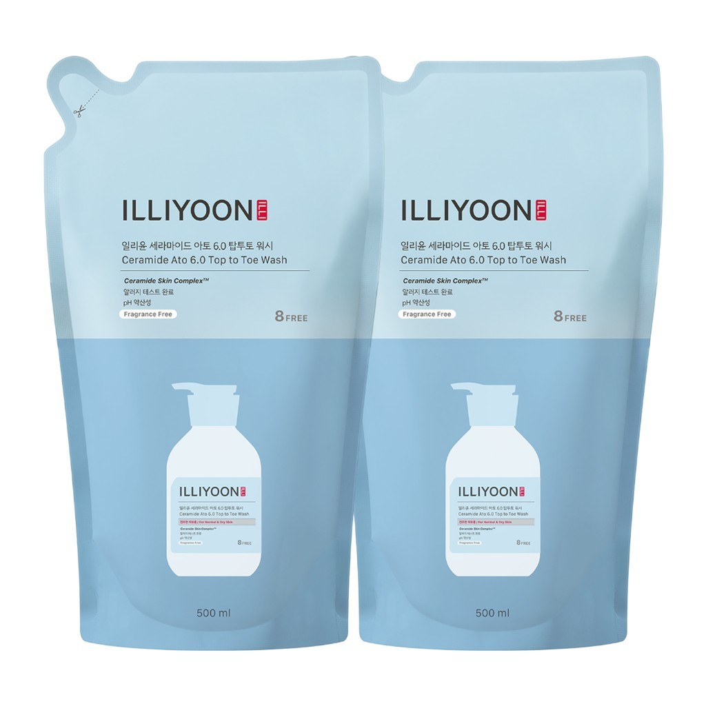 [illyoon] Ceramide Ato 6.0 Top to Toe Wash, 500ml, 2pack / Korean Body Wash / Gentle Cleansing by il