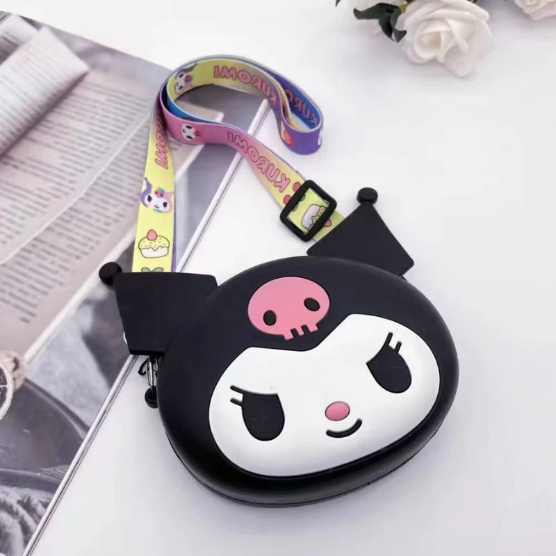 Sanrioกระเป๋าสะพายไหล่ ซิลิโคน ลาย Hello Kitty KuromiMy MelodyLabubu ใส่เหรียญได้ ของเล่นสําหรับเด็ก ของขวัญ