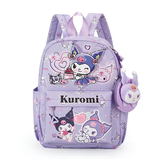 กระเป๋านักเรียน Sanrio ลายคุโรมิ เมโลดี้ ชินนาม่อนโรล ปอมปอมปุริน สําหรับเด็กอนุบาลและประถม