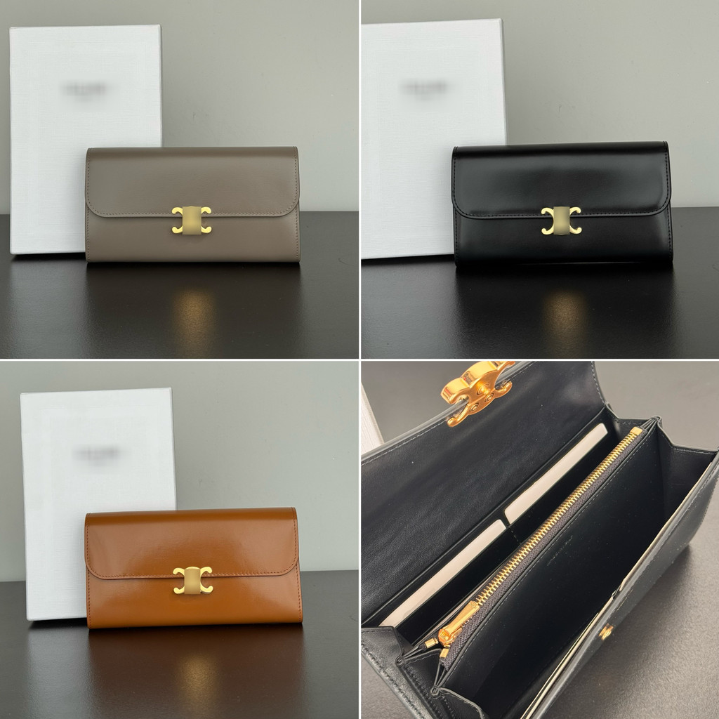 Pre order ราคา4100 EEE 10E313 กระเป๋าตังค์ยาว หนังวัว 19*10*3cm