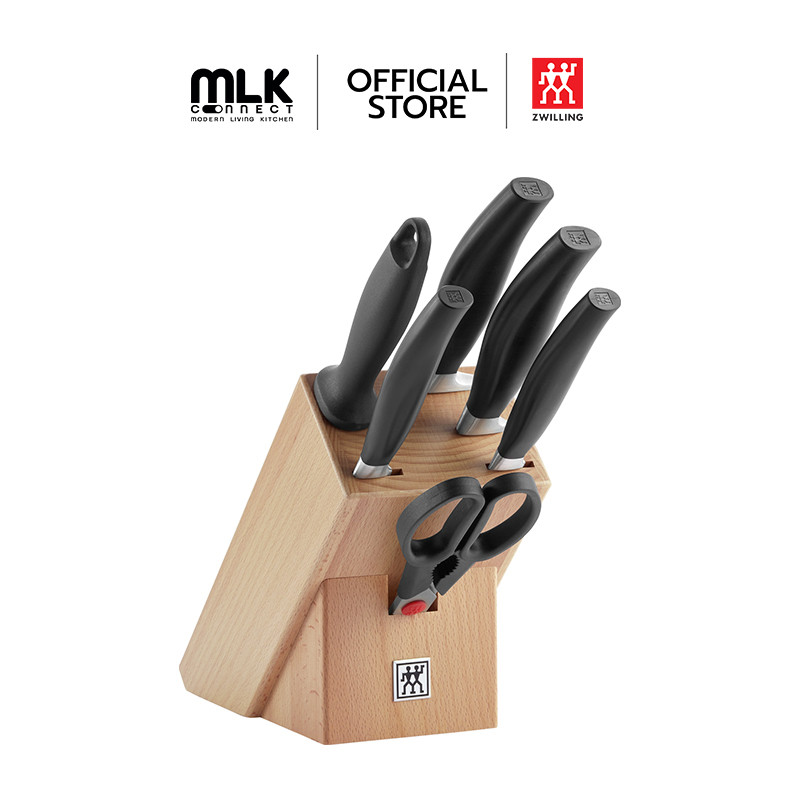 ZWILLING ชุดบล็อกมีด สเตนเลสสตีล 7 ชิ้น รุ่น  Five Star บล็อกสี Natural N1026692