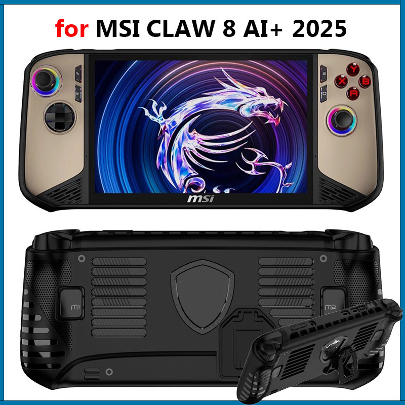 คอนโซลเกมมือถือ ,พร้อมขาตั้ง TPU Anti-Scratch ฝาครอบป้องกันสําหรับ MSI Claw 8 AI + 2025 นุ่ม Ergonom