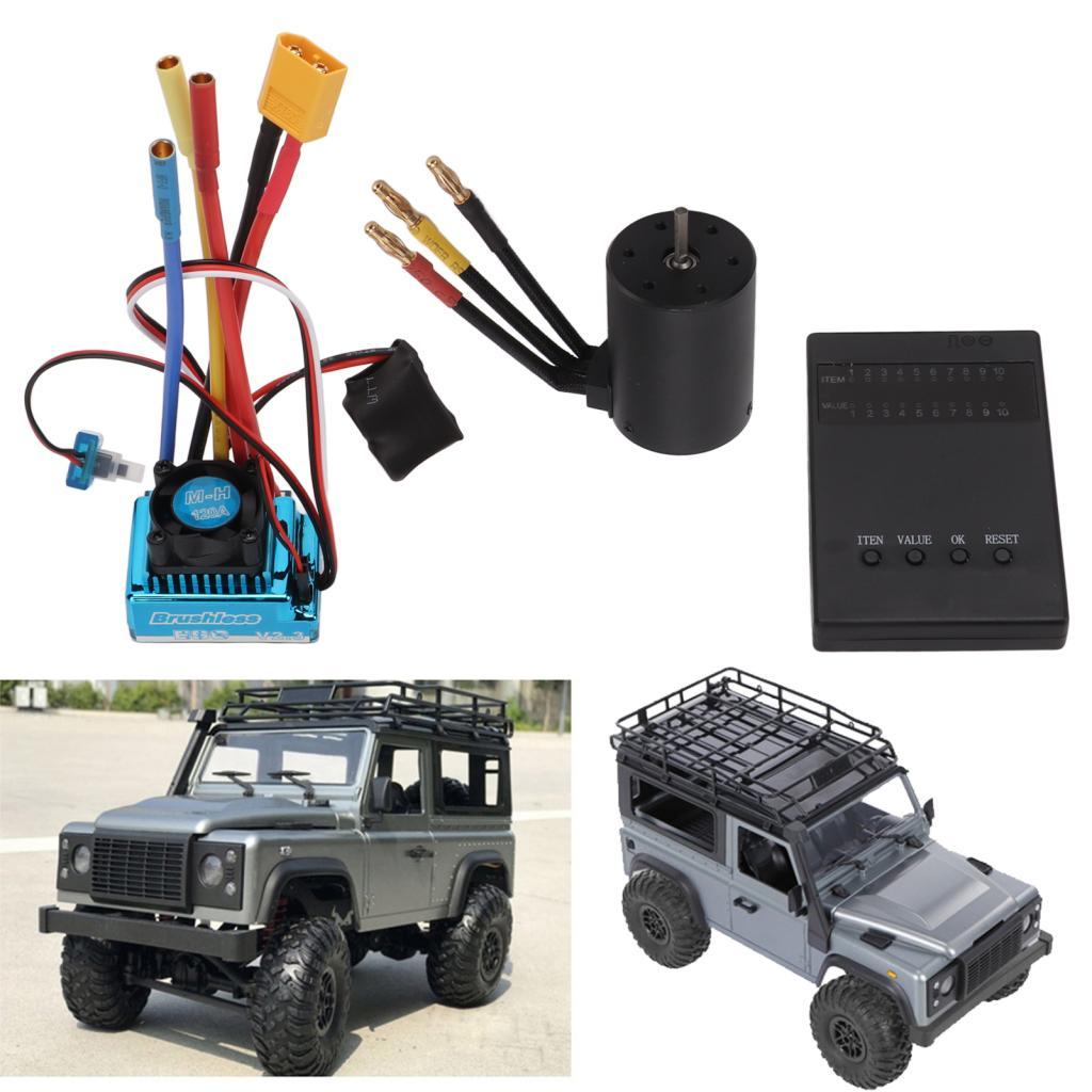 Gugushop RC Brushless กันน้ํา 120A XT60 ปลั๊ก ESC 3650 3600KV ชุดมอเตอร์พร้อมการ์ดการเขียนโปรแกรมสํา