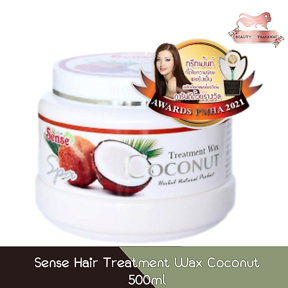 Sense Hair Treatment Wax Coconut 500ml. เซนต์ ทรีทเม้นท์สูตรมะพร้าว 500มล.