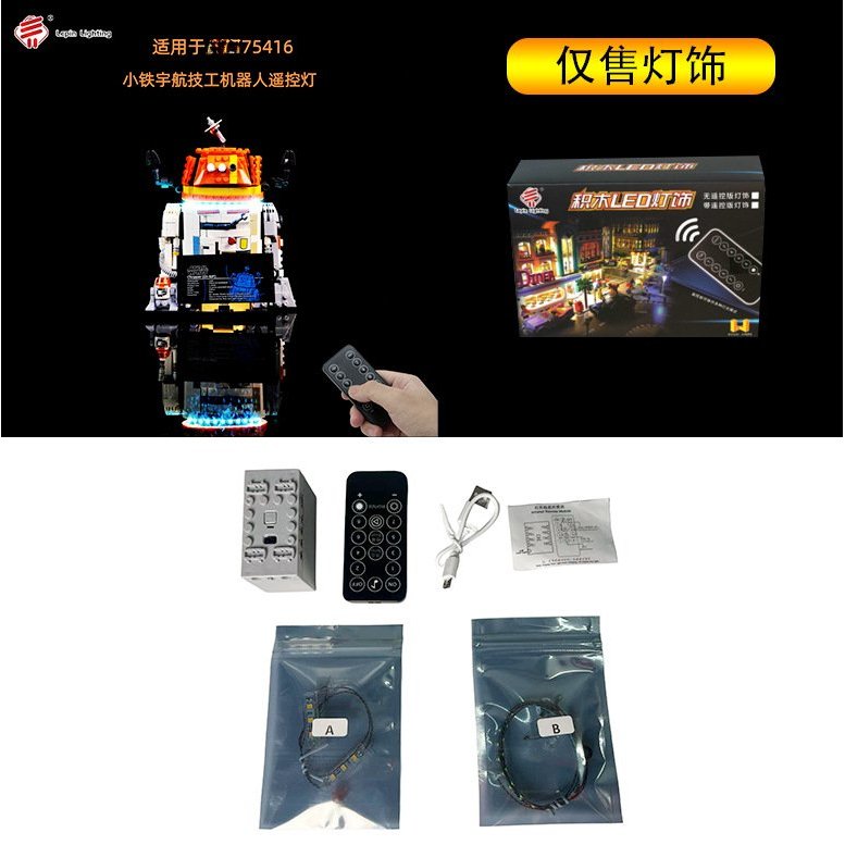 🔥 ชุดไฟ LED รีโมท สำหรับ ดรอยด์น้อย 75416✨ ติดตั้งง่าย ปรับแสงได้หลายโหมด🤖 ของแต่งโต๊ะ ของขวัญ💡