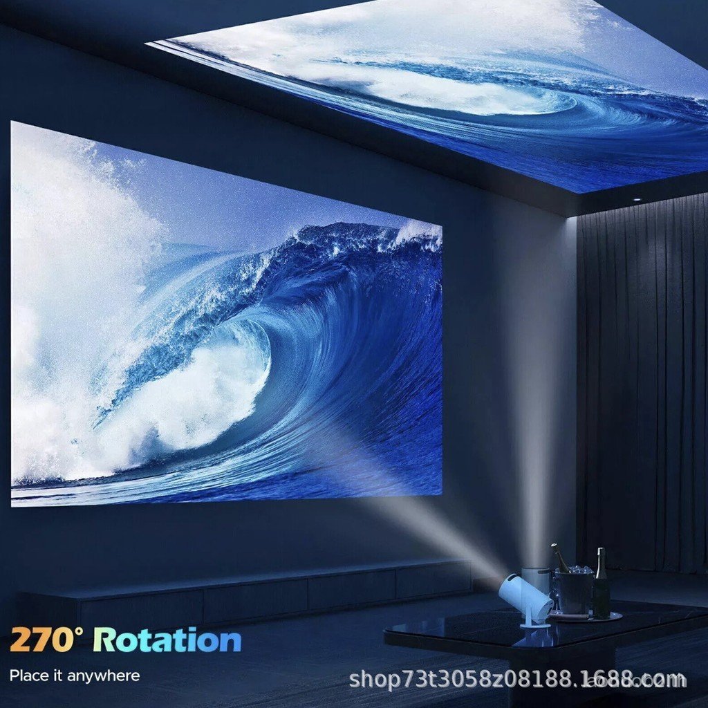 โปรเจคเตอร์ HY300PRO Barrel Projector โปรเจคเตอร์ Android แบบพกพาความละเอียดสูงพิเศษในครัวเรือน