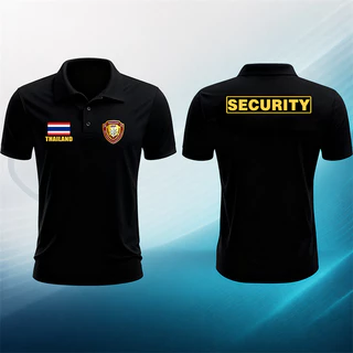 เสื้อโปโลผ้าฝ้าย100% ลายSECURITY ธงชาติไทย สำหรับงานดูแลพื้นที่ ทั้งชายหญิงประจำวัน S-3XL