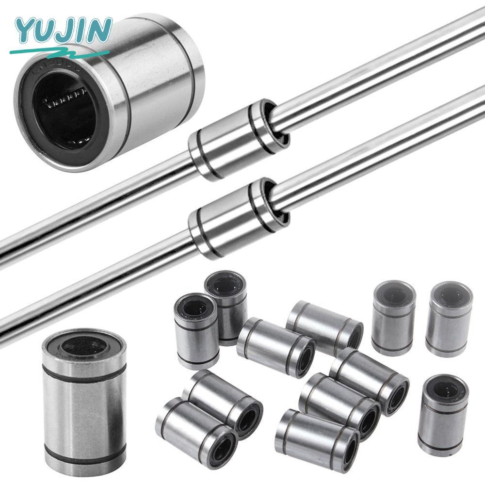 YUJIN Linear Ball Bearing สําหรับเครื่องพิมพ์ชุบนิกเกิลทนทาน LM3UU LM4UU LM5UU LM6UU