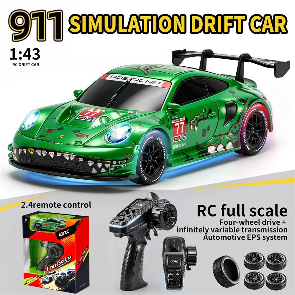 1/43 Mini RC Drift รถ 4WD 2.4G Gyro Full Proportional LED แชสซีความเร็วสูง Drift Racing รถเปลี่ยนยาง RTR เดสก์ท็อปของเล่นสําหรับของขวัญเด็ก