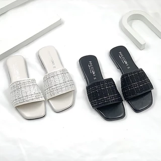 🤍รุ่นเดนิส💖🖤 มาใหม่ล่าสุด พร้อมส่ง3สี นิ่มเด้งแต่ไม่ยวบ รองเท้าแตะเกาหลี รองเท้าแตะผู้หญ