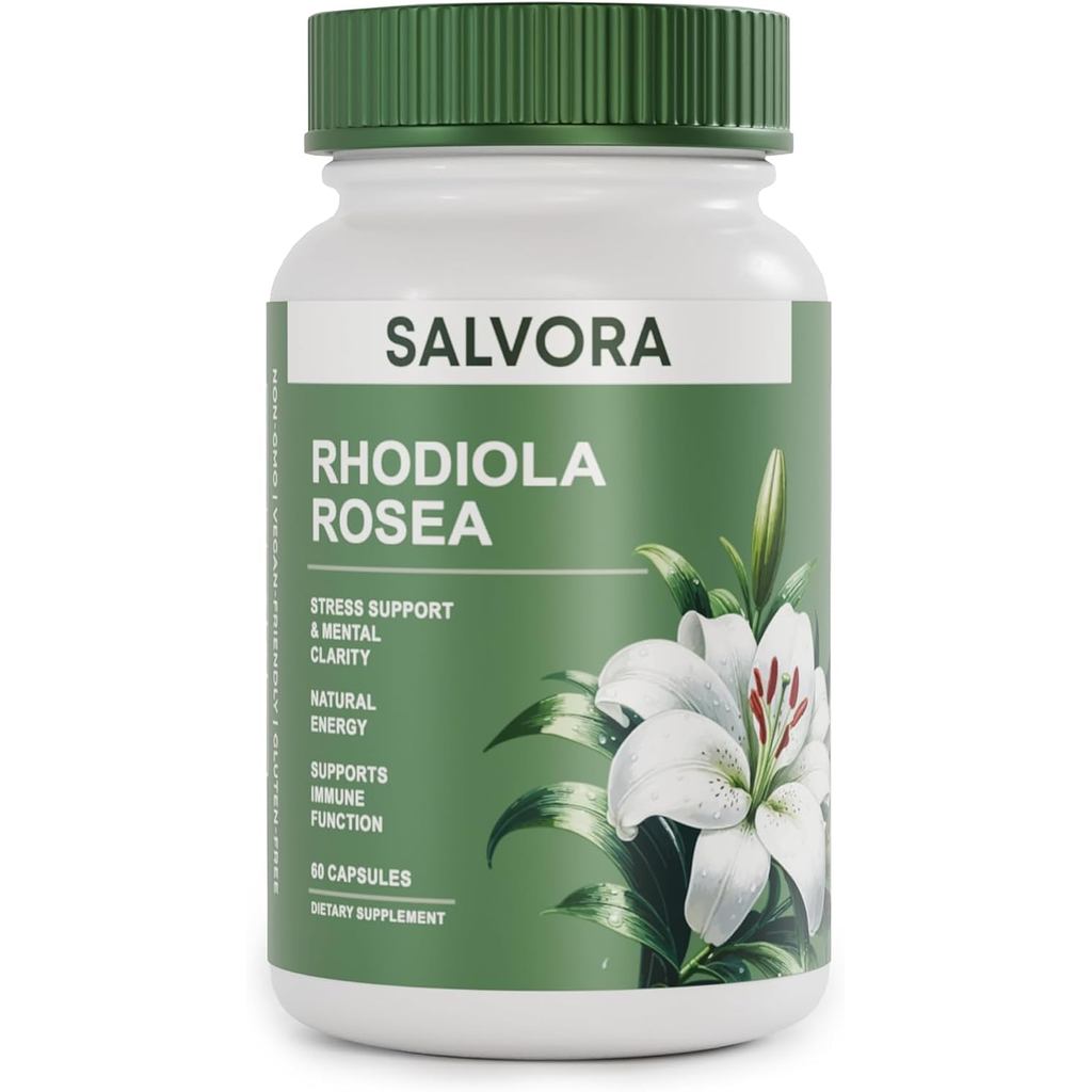 RhodiolaRoseaอาหารเสริม–GoldenRootAdaptogenCapsules-RhodiolaRoseaExtractPowderAlternativewithSalidro
