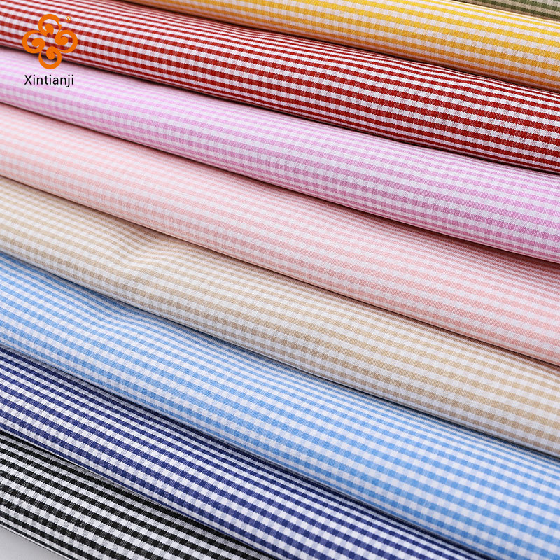ผ้าฝ้ายโพลีลายสก๊อตผ้า Ins สไตล์ Rainbow Tiny ตรวจสอบผ้าสําหรับเสื้อผ้าเด็กตกแต่งบ้านและเสื้อผ้าทําด้วยมือ DIY เย็บวัสดุ 0.5 เมตร TJ10536