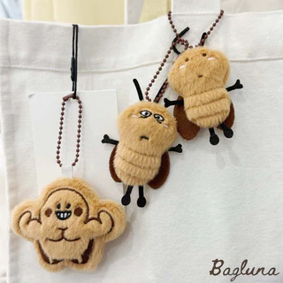 🎁(พร้อมส่ง)พวงกุญแจตุ๊กตาผ้ากำมะหยี่รูปแมลงสาบน่ารัก พวงกุญแจห้อยกระเป๋าเป้สำหรับนักเรียน อุปกรณ์เสริม