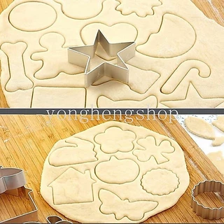 แม่พิมพ์อลูมิเนียมโลหะน่ารัก หลายรูปทรง สําหรับทําคุกกี้ บิสกิต เค้ก DIY