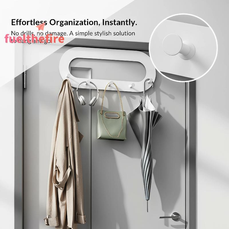[Feel] Multi Use Punch Free Over Door Clothes Hooks Traceless ไม้แขวนเสื้อสําหรับ Coats กระเป๋าหอพัก
